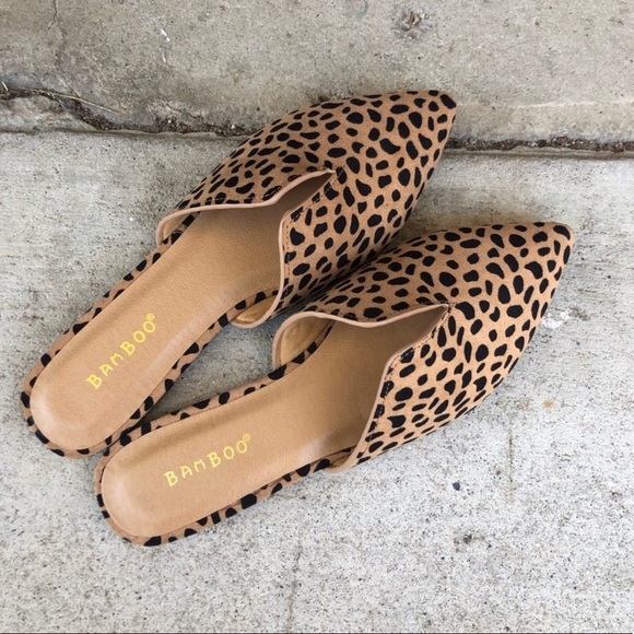 Leopard print slip on mules / flats sizes 7-10 - Picture 9 of 10